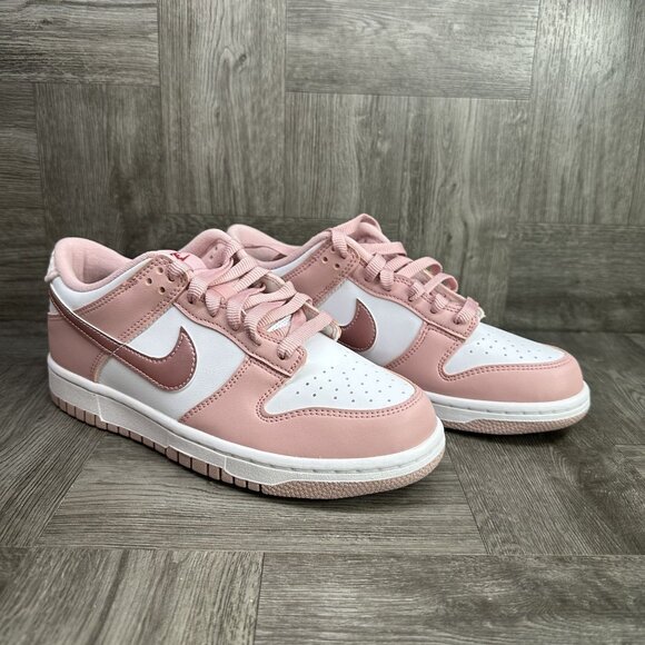 Nike Dunk Low Youth 7y/Women's 8.5 Pink Glaze Shoes DQ6485-600 - Picture 5 of 8